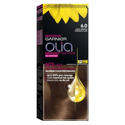 Garnier Olia No Ammonia Permanent Hair Colour 6.0 Light Brown