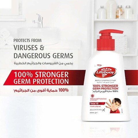 Lifebuoy Anti-Bacterial Liquid Hand Wash basic hygiene suitable for kids Total 10 For 100% stronger germ protection 500ml