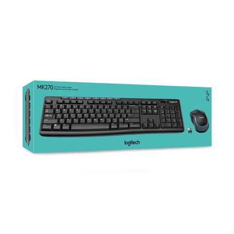 Logitech - Combo Wireless Keyboard &amp; Mouse MK270 - English