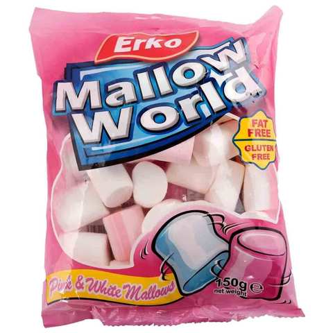 Erko Gluten Free And Fat Free Marshmallow Pink And White 150 Gram