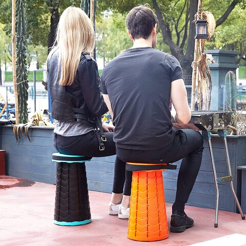 Portable folding stool with hot sale back