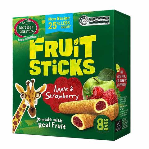 Mother Earth Strawberry And Apple Fruit Bar 152g