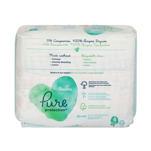 Buy Pampers Pure Protection Baby Diapers Size 4, 28pcs Online