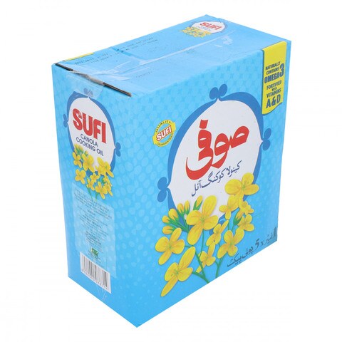 Sufi Canola Cooking Oil 1Litre (Pack of 5)