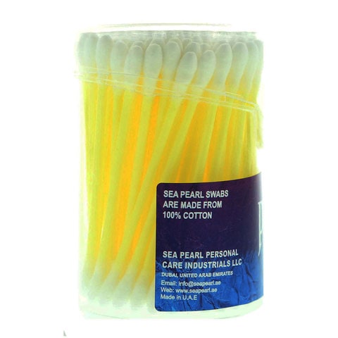 Sea Pearl Cotton Buds Yellow 100 count