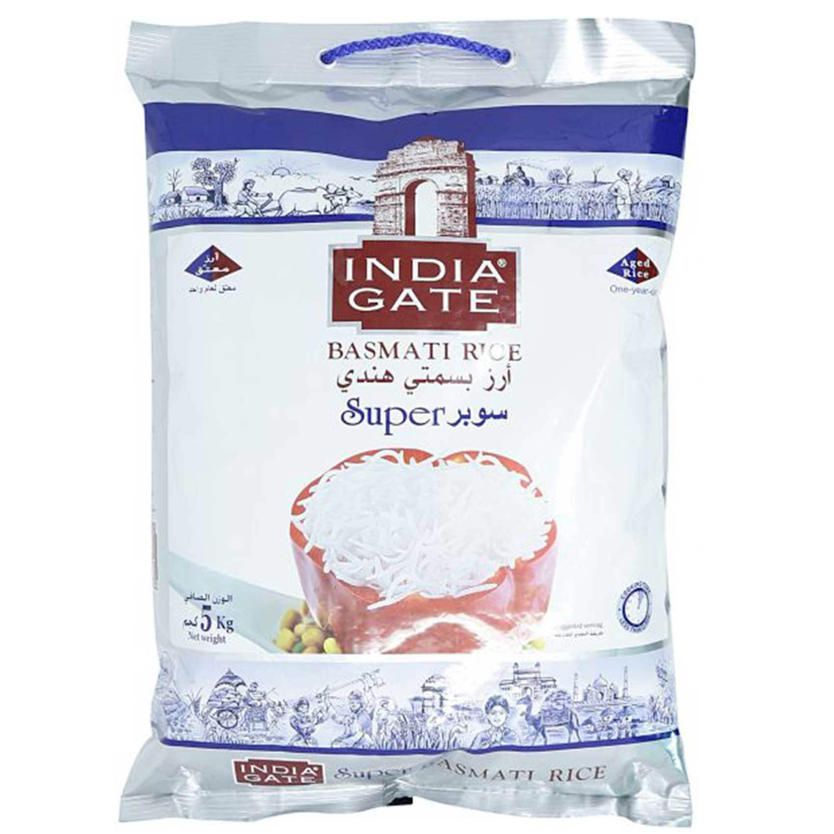 Buy India Gate Super Basmati Rice 5kg Online Shop Food Cupboard on