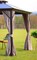 Yulan Metal Frame Outdoor Gazebos Garden Pavillion Tent With Double Curtain with Plastic Hardtop 3x4 070