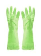 Buy Generic Kitchen Cleaning Rubber Hand Gloves Green L in Saudi Arabia