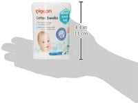 Pigeon Cotton Swabs, Flexible And Soft Paper Stem, 100% Soft Cotton Tips, Hinged, 100 Pieces, White