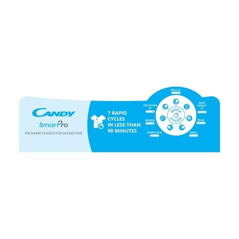 Candy SmartPro Condenser Dryer 8kg - CSO C8TE-19 - Condenser - White - WiFi+BT - 5 Digit Display - Easycase - Drain Kit