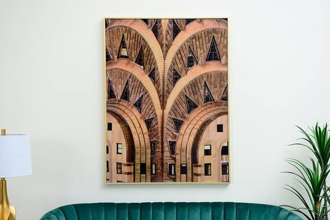 Pan Emirates Arched Printed Canvas With Frame, Multi, 90x120cm