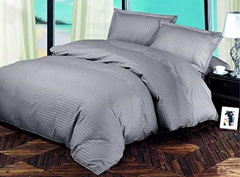 6 pcs Grey Stripe Bedsheet &amp; Duvet cover Set