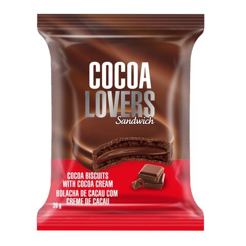 Buy Cocoa Lovers Cocoa Cream Sandwich Biscuits - 39 gram in Egypt