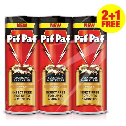 Buy Pif Paf Cockroach And Ant Powder Red 100g Pack of 3 in UAE