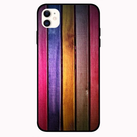 Theodor - Apple iPhone 12 Mini 5.4 inch Case Multicolour Wood Flexible Silicone Cover