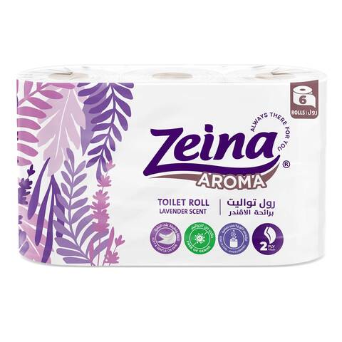 Zeina Compressed Toilet Rolls, Lavender - 6 Rolls