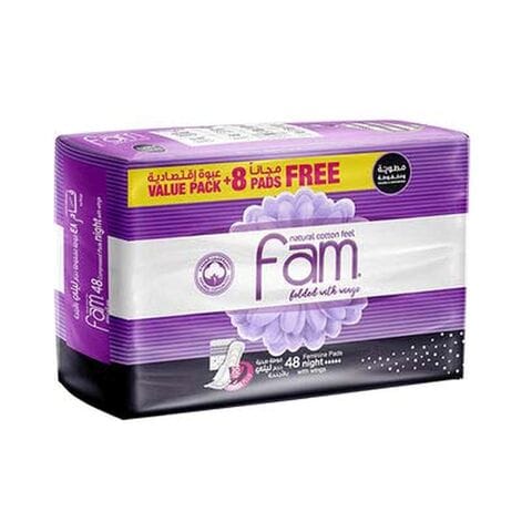 Fam Natural Cotton Feel Napkin With Wings White 48pieces