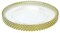 Dinner plates 6PC Clear Charger Plate with Gold Beads Rim Acrylic Decorative Service Plates Dinner Serving Wedding Xmas Party Decors (Color : Gold rim, Plate Size : 13 Inches)