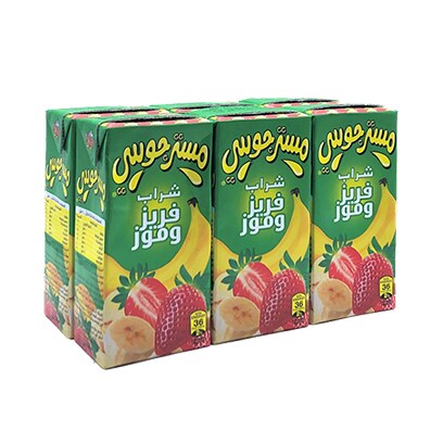 Buy Mr Juicy Strawberry Banana Juice 180ml X6 Online Shop Beverages On Carrefour Lebanon