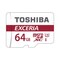 Toshiba Micro Sd Memory Card 64GB M302 90Mb/S Red