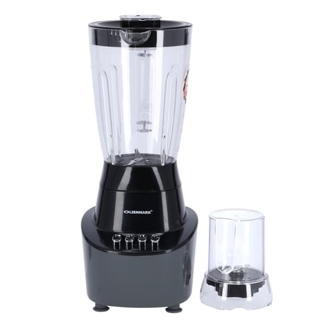 Olsenmark OMSB2336 350W 2 in 1 Multifunctional Blender - Stainless Steel Blades, 2 Speed Control with Pulse - 1.5L Jar, Grinder Jar with Over Heat Protection and Safety Lock | 2 Years Warranty