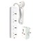 Suntech 4-Way Extention Socket With Adaptor White 2m