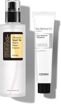 COSRX Skin Cycling Routine - Snail Mucin 96% Essence + Retinol 0.1 Cream, Recovery Set For Face And Neck, Fine Lines Spot Treatment, Repair Cream For Face