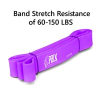 PBLX Exercise &amp; Fitness Body Band with Band Stretch Resistance of 120-150 LBS, Workout Bands Sports Multi-Function Professional Equipment for Home &amp; GYM Fitness with Anti Slip - Latex - Purple