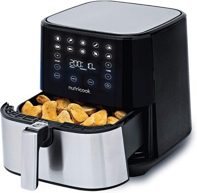 Nutricook Air Fryer Mini 8 Preset Programs with Built-in Preheat Function,  3 L, 1500 W, Black, NC-AF103K