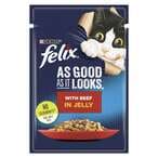 Buy Felix As Good As It Looks with Beef in Jelly 85g in UAE