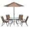 Paradiso Ural Patio Table And Chair Set Green Pack of 5