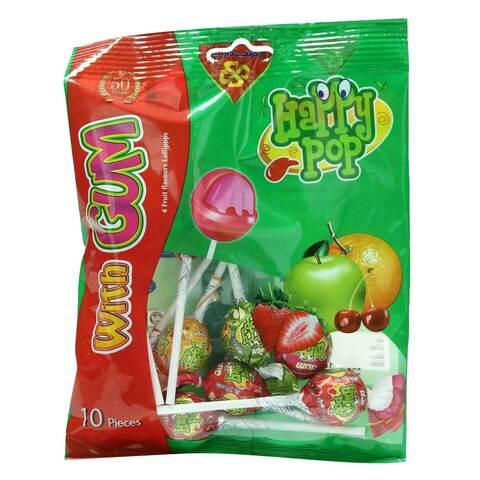 Al Seedawi Happy Pop With Gum Lollipops 110g