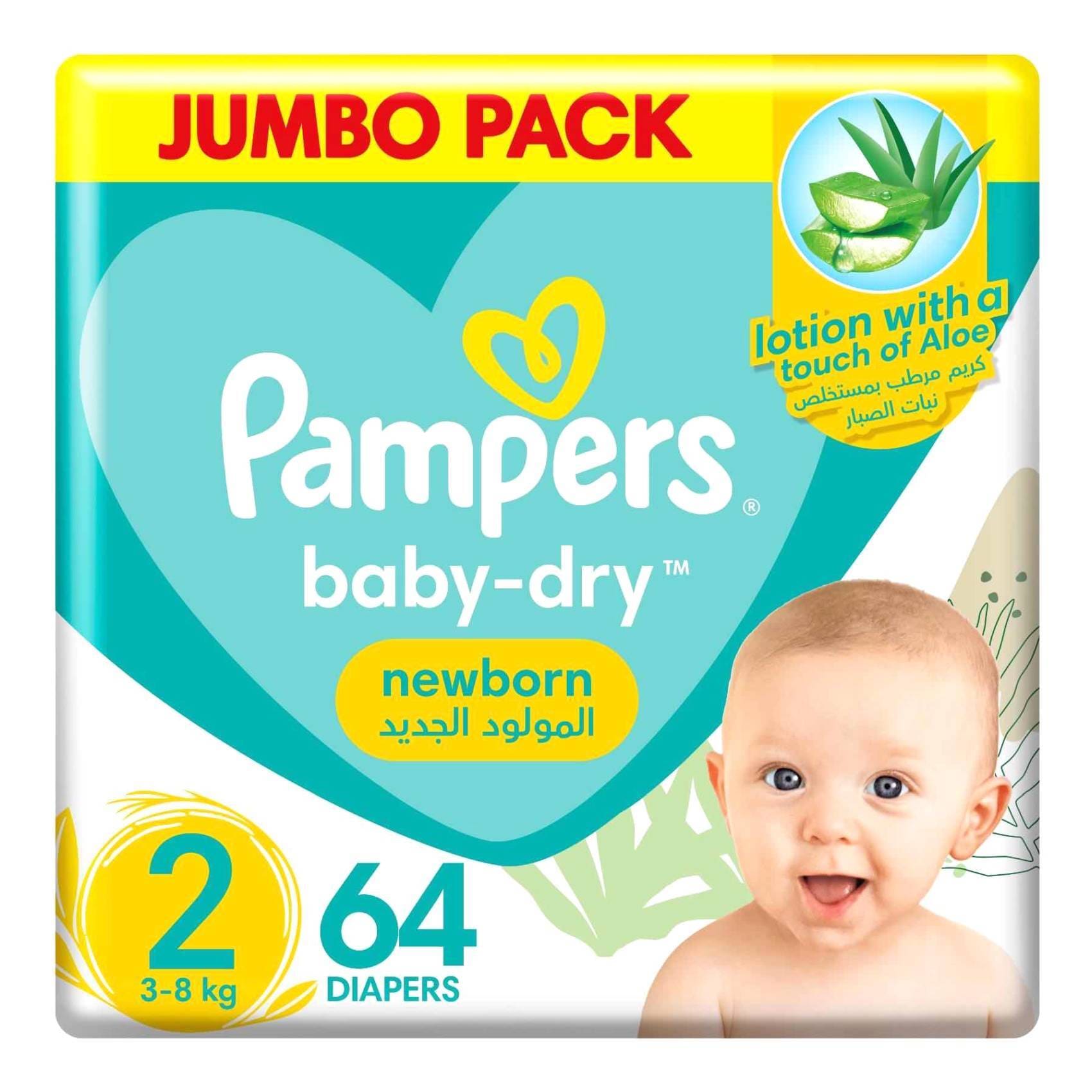 Pampers Baby-Dry Diapers, Size 2, Mini, 3-8Kg, Wetness Indicator, Wider Sides For Comfort, 23 Baby Diapers clube.zeros.eco