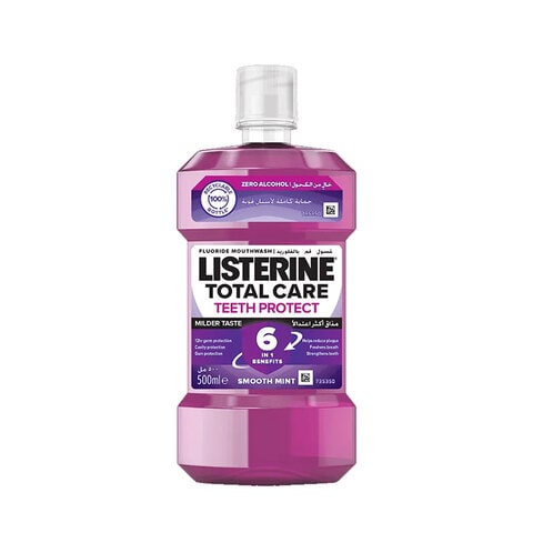 Listerine Mouthwash Total Care Zero Smooth Mint 500ml
