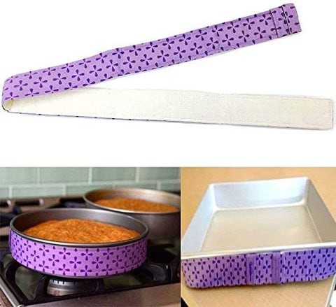 2 x Cake Pan Strips Bake Even Strips Purple Bake Moist Level Cake Baking Tool 