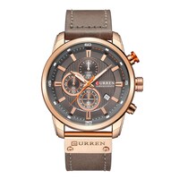 CURREN-Curren Men Fashion PU Leather Sports Wrist Watch Casual Watch Luxury Water-Resistant Quartz Watch