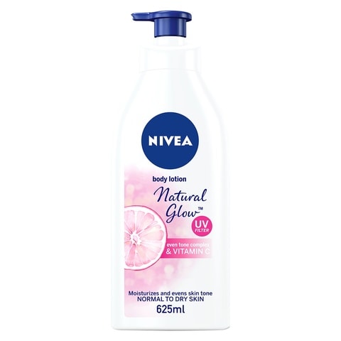 NIVEA Even Tone Body Lotion Natural Glow Complex &amp; Vitamin C UV Protection All Skin Types Jar 625ml