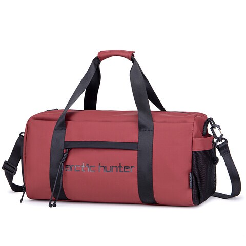 Arctic Hunter 25L Premium Gym Bag Water Resistant Duffel Bag with Shoe Compartment and Detachable Shoulder Straps for Men and Women LX00537 Red