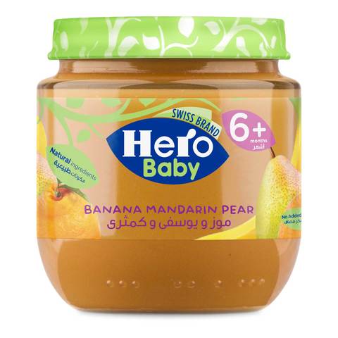Hero Baby Banana Mandarin Pear Baby Food 130g