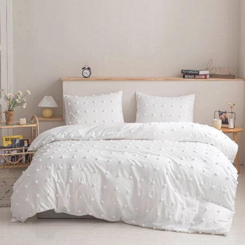 Pillow Covers 50x75 Cm Bedding Set, Plain White Duvet Set King Size