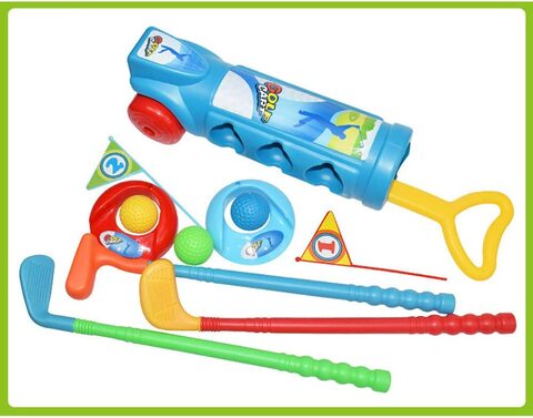 Kids plastic best sale golf set