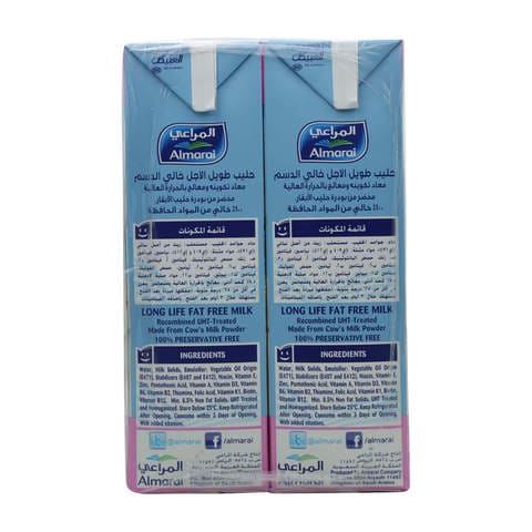 Almarai UHT Fat Free Milk 1L Pack of 4