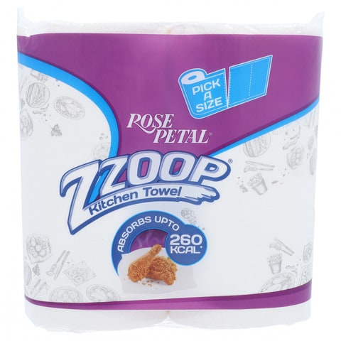 Rose Petal Zzoop Kitchen Towel 2 Towel Roll