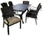 Yulan Outdoor Aluminum 7 pcs Set-1 Table and 6 pcs Chair-19148-4-484