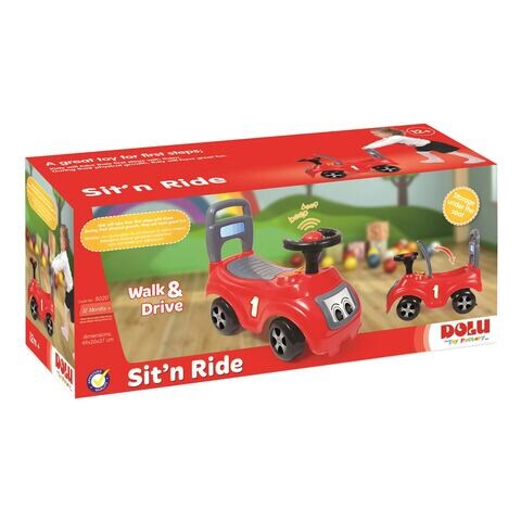 Dolu Toy Factory Sit N Ride Push Along Car 8020 Red