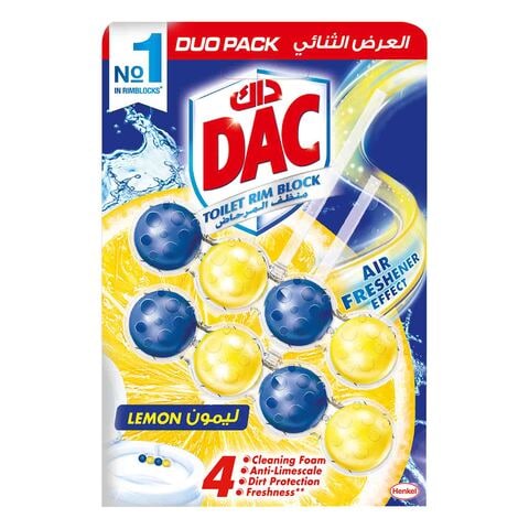 DAC Power Active Juicy Lemon Toilet Rim Blocks 50gx3