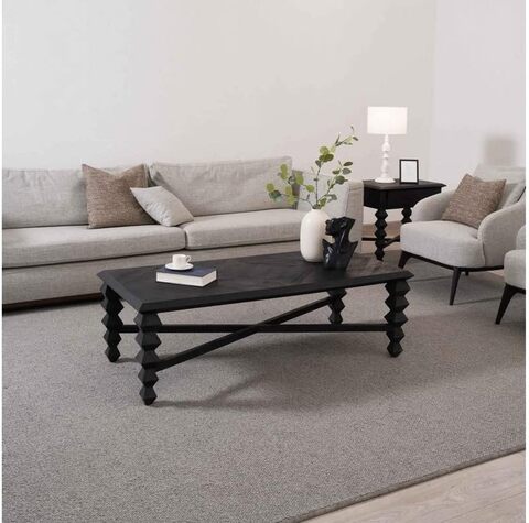 Black garden coffee deals table