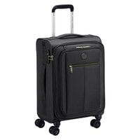 Delsey Pin Up 4 Wheel Luggage Soft Trolley Black 55cm