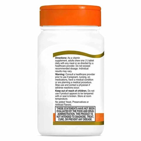 21st Century Vitamin C Orange Chewable 500mg 110 Tablets