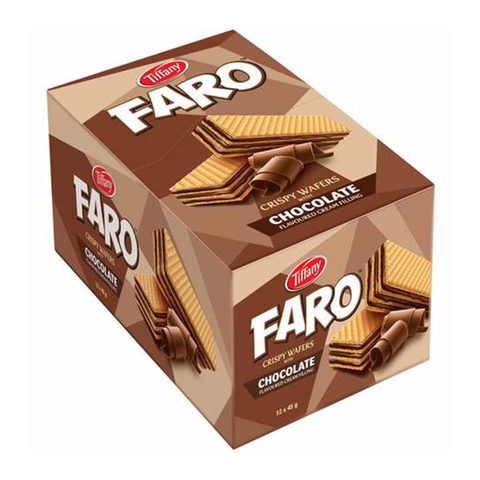 Buy Tiffany Faro Chocolate Crispy Wafer 45g Pack of 12 in Saudi Arabia